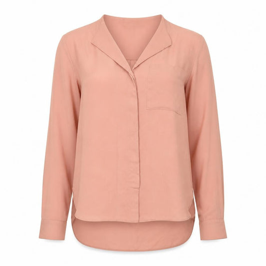 Womens UK Size S Mango Pink Basic Blouse