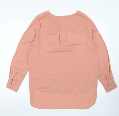 Womens UK Size S Mango Pink Basic Blouse