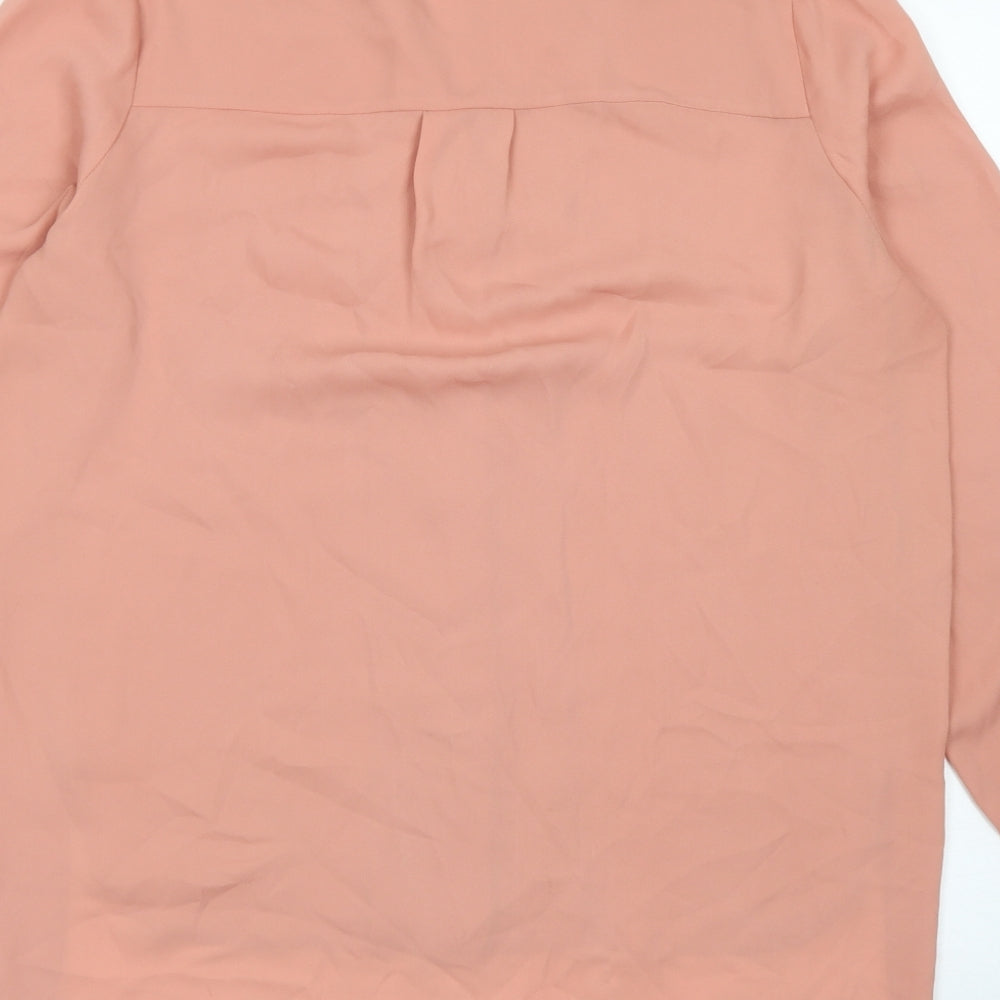 Womens UK Size S Mango Pink Basic Blouse