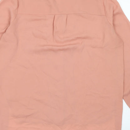 Womens UK Size S Mango Pink Basic Blouse