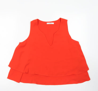Womens UK Size M MNG Orange Basic Blouse