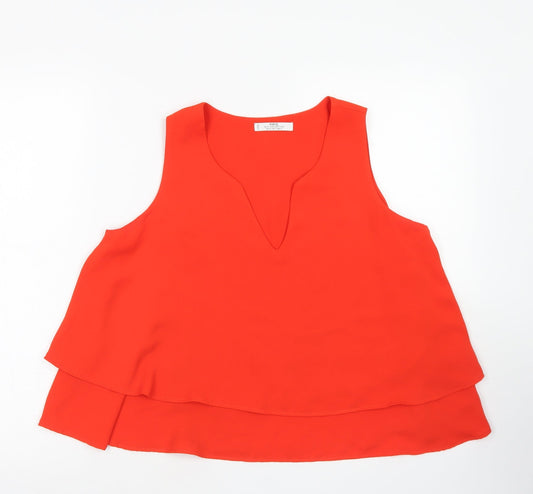 Womens UK Size M MNG Orange Basic Blouse