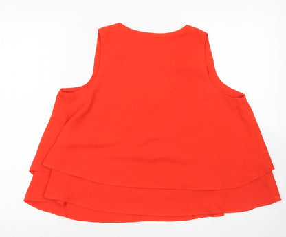 Womens UK Size M MNG Orange Basic Blouse
