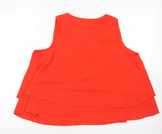 Womens UK Size M MNG Orange Basic Blouse
