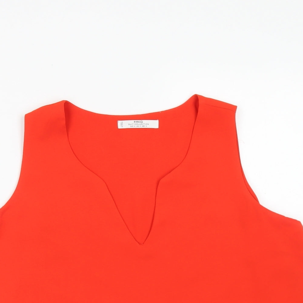 Womens UK Size M MNG Orange Basic Blouse