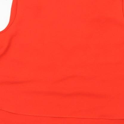 Womens UK Size M MNG Orange Basic Blouse