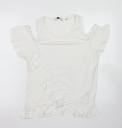Womens UK Size 12 NEXT White Basic T-Shirt