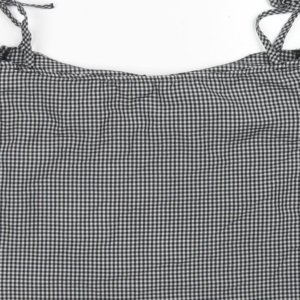 Womens UK Size 12 New Look Black Cropped Blouse