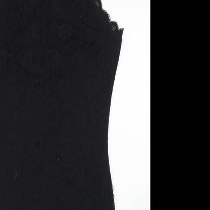 New Look Womens Black  Nylon Bodycon  Size 8  Round Neck