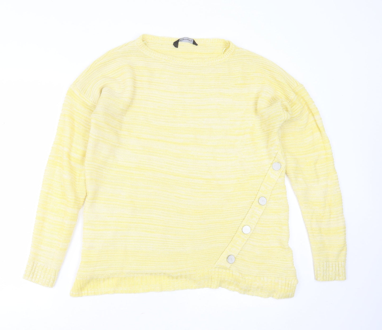 Womens UK Size L Peacocks Yellow Pullover Jumper