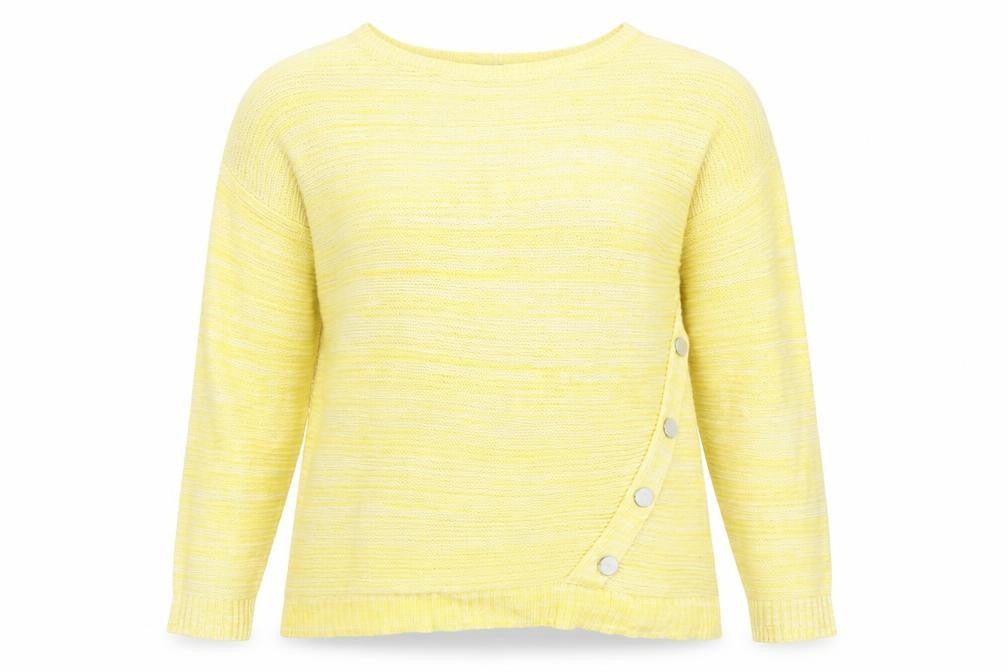Womens UK Size L Peacocks Yellow Pullover Jumper
