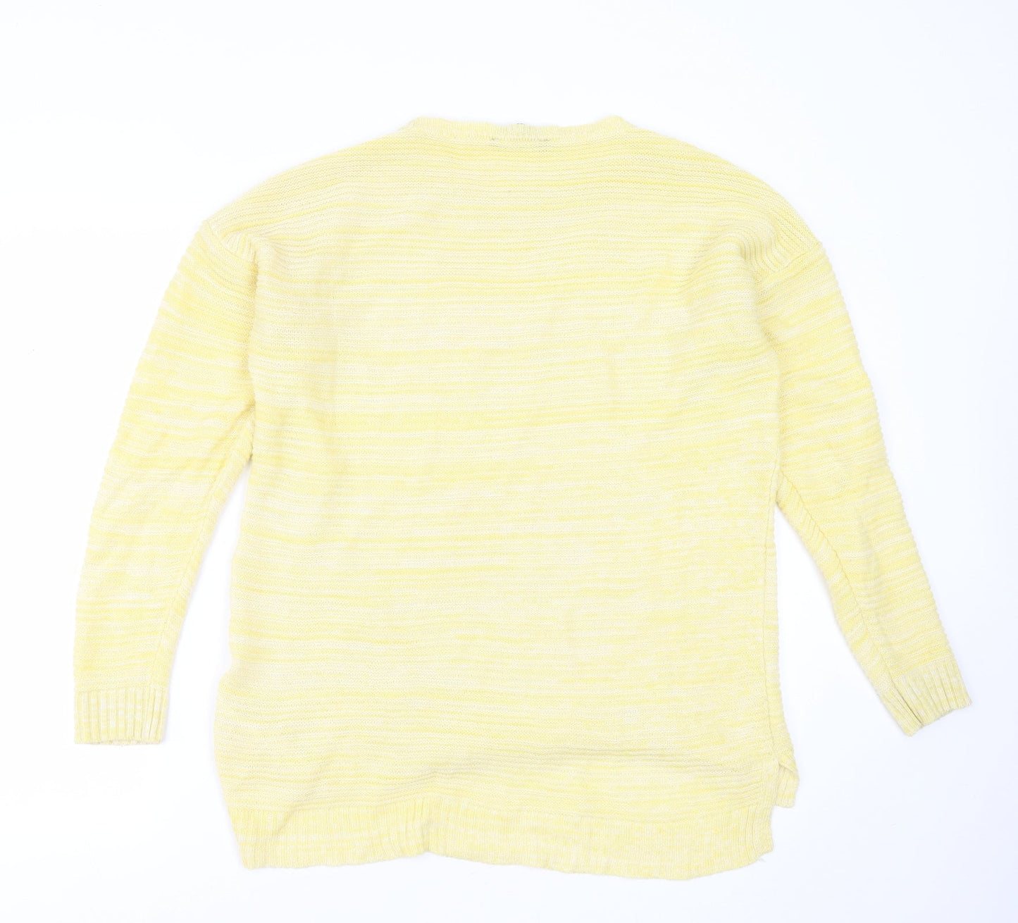 Womens UK Size L Peacocks Yellow Pullover Jumper