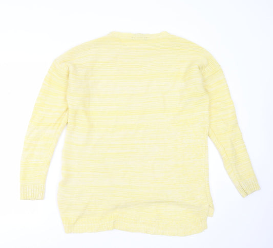 Womens UK Size L Peacocks Yellow Pullover Jumper