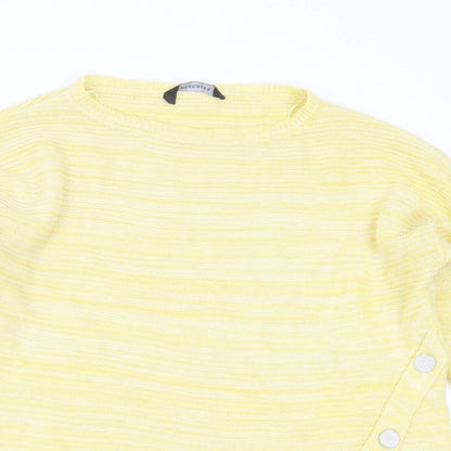 Womens UK Size L Peacocks Yellow Pullover Jumper