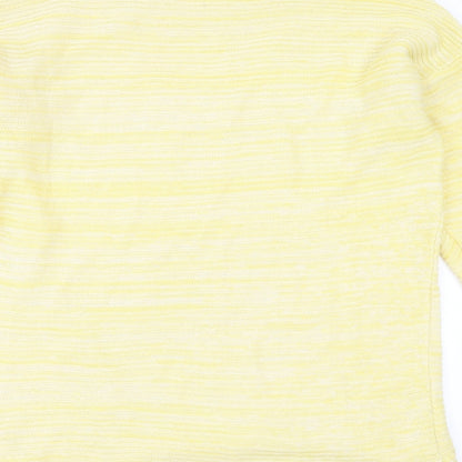 Womens UK Size L Peacocks Yellow Pullover Jumper