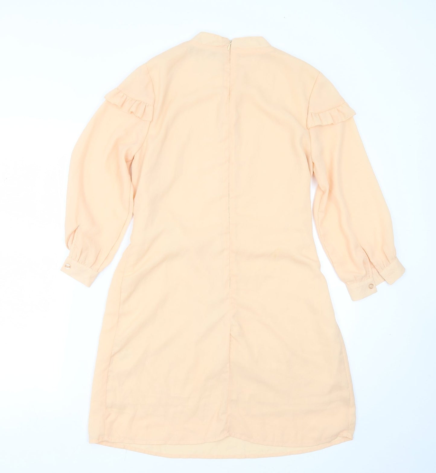 JEUVRE Womens Orange  Polyester Shift  Size 8  Round Neck