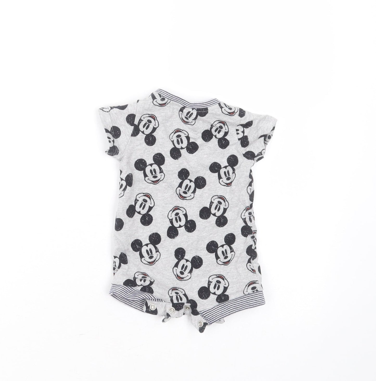 NEXT Baby Grey  Cotton Babygrow One-Piece Size Newborn   - mickey mouse