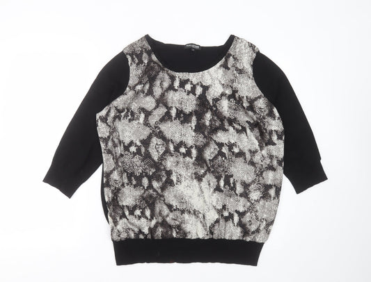 Womens UK Size 20 Debenhams Black Pullover Jumper