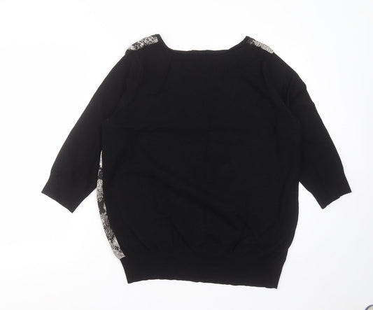 Womens UK Size 20 Debenhams Black Pullover Jumper