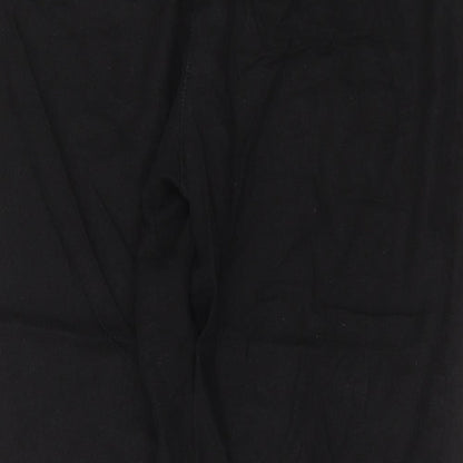 Bonmarché Womens Black  Linen Trousers  Size 20 L25 in Regular Drawstring