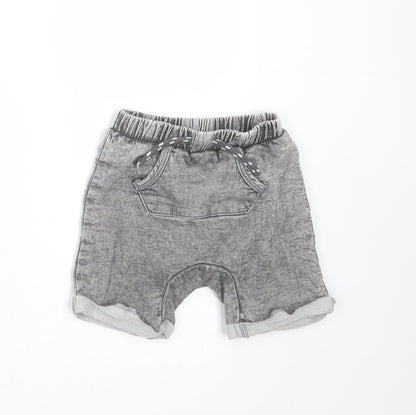 TU Baby Grey  Cotton  Trousers Size 9-12 Months  Drawstring - shorts