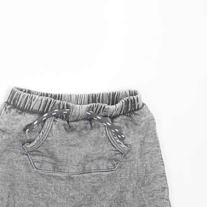 TU Baby Grey  Cotton  Trousers Size 9-12 Months  Drawstring - shorts