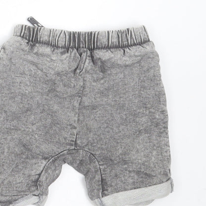 TU Baby Grey  Cotton  Trousers Size 9-12 Months  Drawstring - shorts
