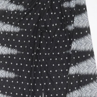 Womens UK Size L Preworn Regular Fit  Black Trousers