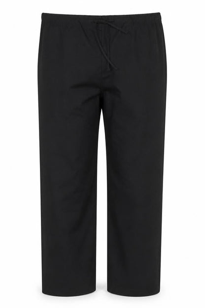 Front view of Adar women’s black polyester trousers, size 2XL, 30-inch leg regular