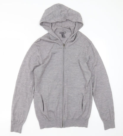 Mens UK Size M H&M Grey Full Zip Hoodie