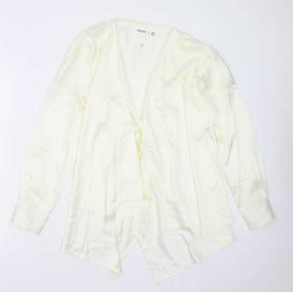 Womens UK Size 10 Missguided Yellow Basic Blouse