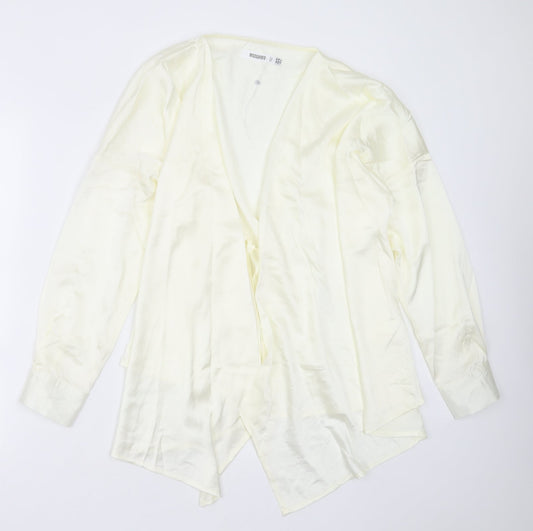 Womens UK Size 10 Missguided Yellow Basic Blouse