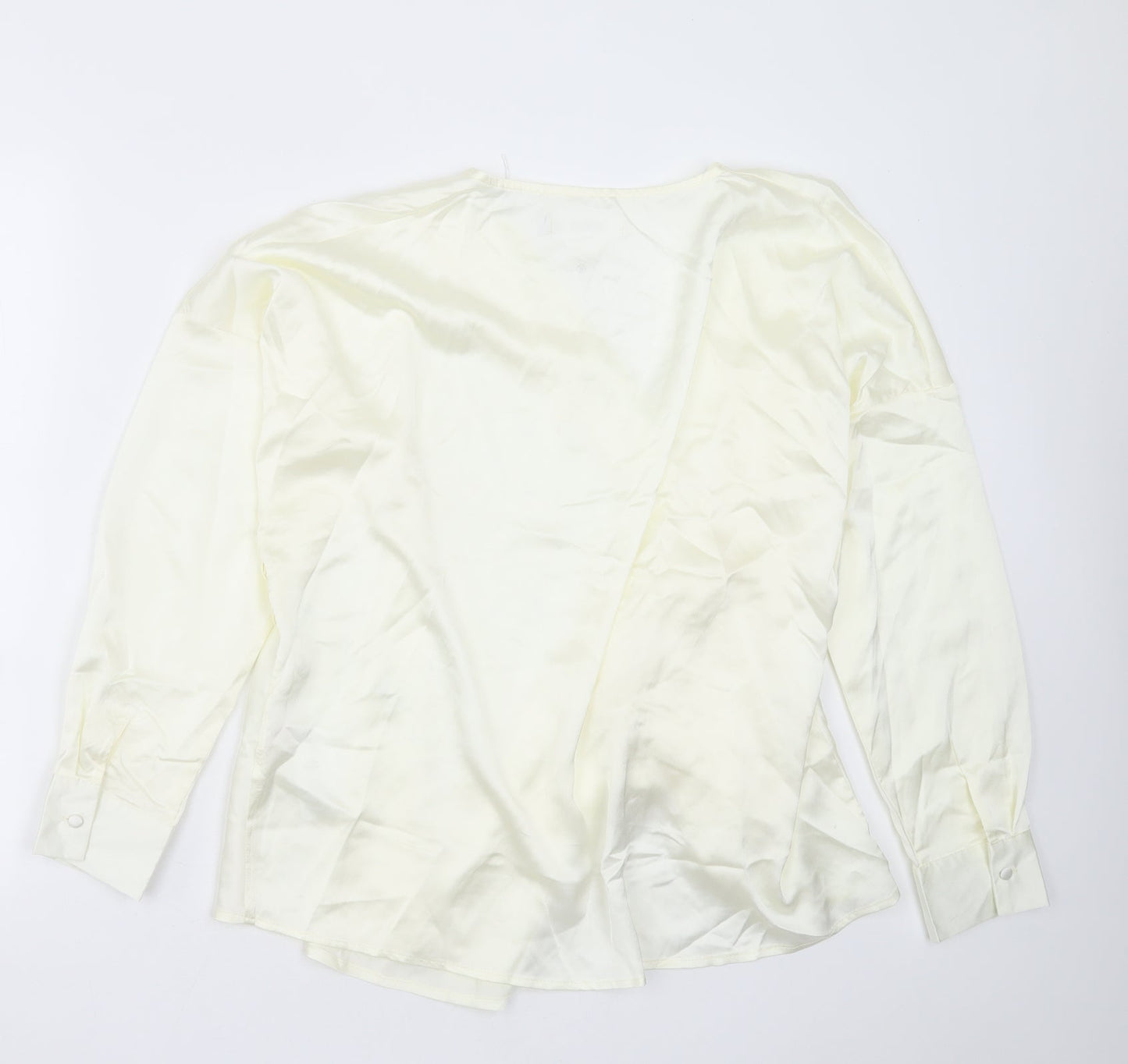 Womens UK Size 10 Missguided Yellow Basic Blouse
