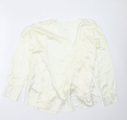 Womens UK Size 10 Missguided Yellow Basic Blouse