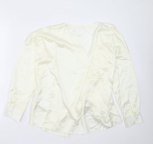 Womens UK Size 10 Missguided Yellow Basic Blouse