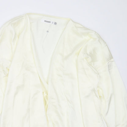 Womens UK Size 10 Missguided Yellow Basic Blouse