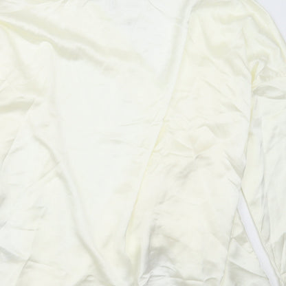 Womens UK Size 10 Missguided Yellow Basic Blouse