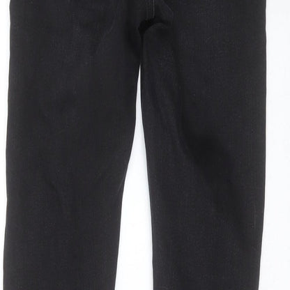 ASOS Womens Black  Cotton Skinny Jeans Size 26 in L29 in Extra-Slim Zip