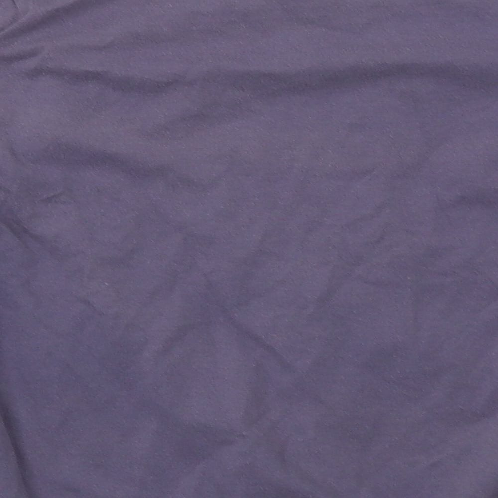 SOFT GREY Womens Purple Geometric Cotton Pullover Sweatshirt Size 8  Buckle