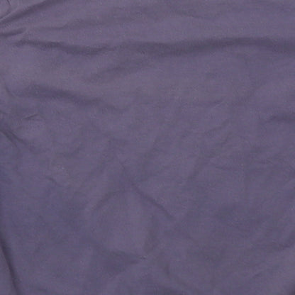 SOFT GREY Womens Purple Geometric Cotton Pullover Sweatshirt Size 8  Buckle