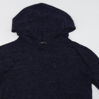 Mens UK Size S Cotton On Blue Pullover Hoodie