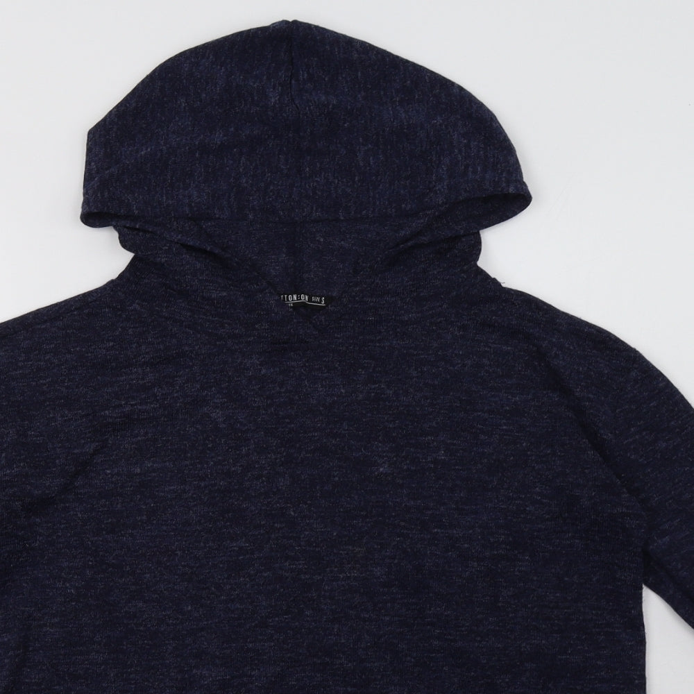 Mens UK Size S Cotton On Blue Pullover Hoodie