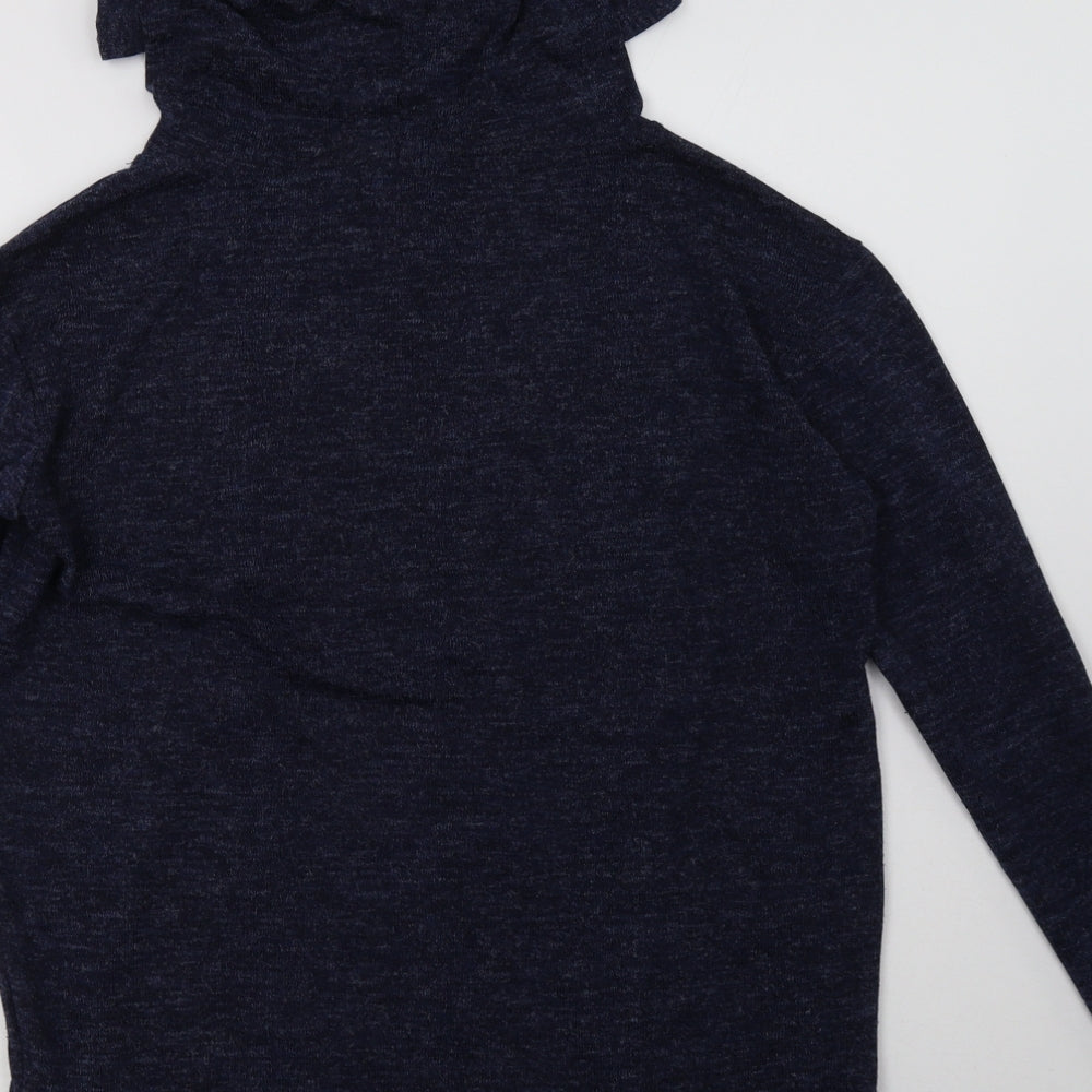 Mens UK Size S Cotton On Blue Pullover Hoodie