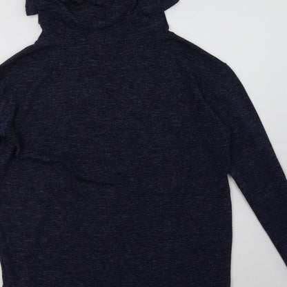 Mens UK Size S Cotton On Blue Pullover Hoodie