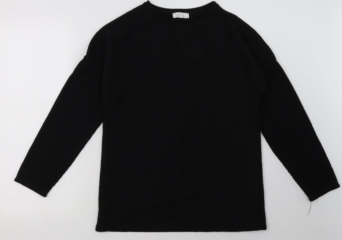 Matalan Womens Black  Polyester Pullover Sweatshirt Size 8  Pullover