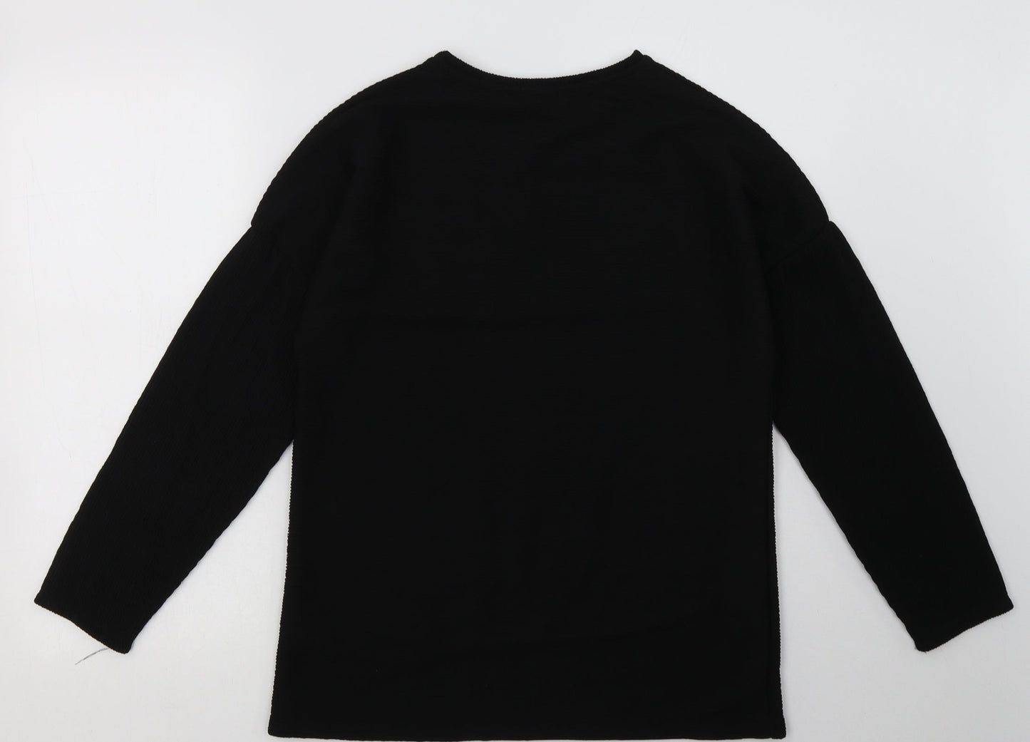 Matalan Womens Black  Polyester Pullover Sweatshirt Size 8  Pullover