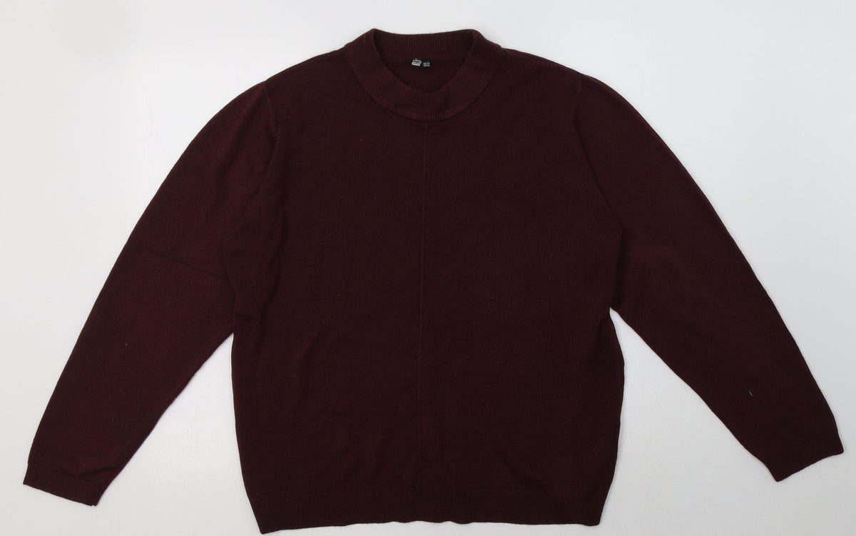 Front view of intuition women’s red acrylic pullover sweatshirt, size UK 20, pullover