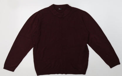 Front view of intuition women’s red acrylic pullover sweatshirt, size UK 20, pullover