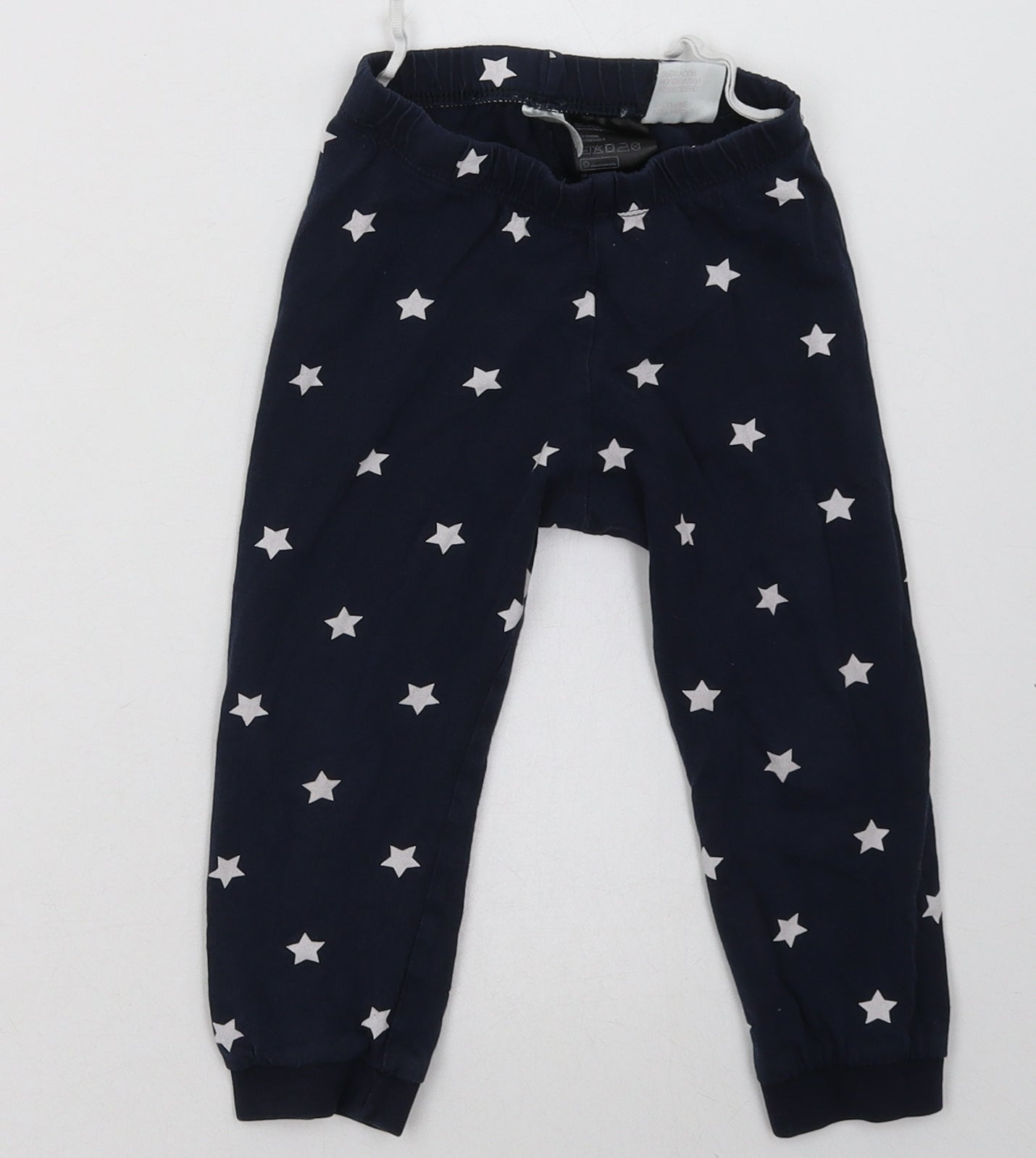 H&M Girls Blue Geometric Cotton Cami Pyjama Pants Size 2 Years   - Star Print