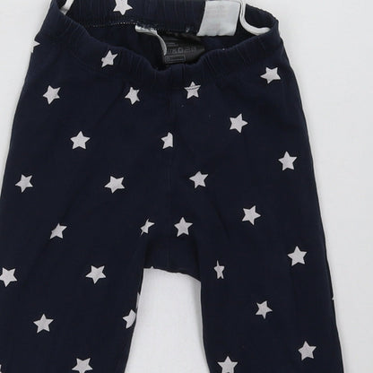 H&M Girls Blue Geometric Cotton Cami Pyjama Pants Size 2 Years   - Star Print